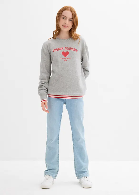 Sweatshirt med mjuk ekologisk bomull, bonprix