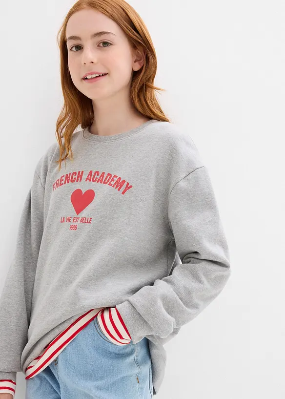 Sweatshirt med mjuk ekologisk bomull, bonprix