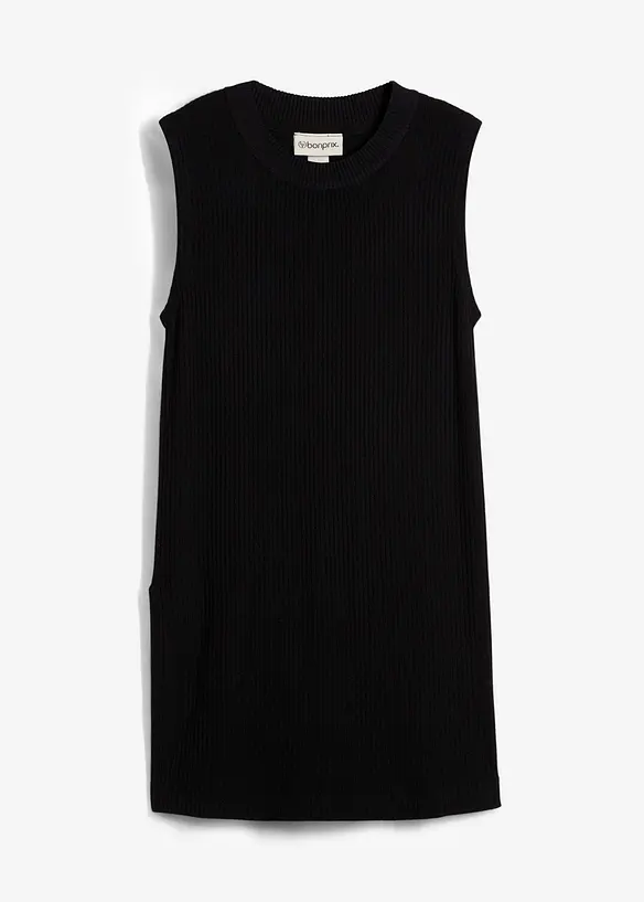 Stickad topp av viskosmix, bonprix