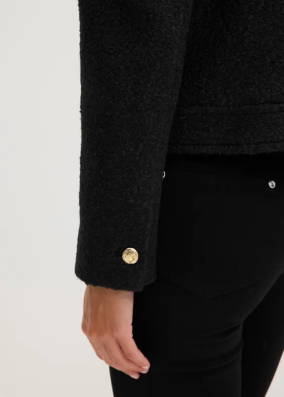 Blusjacka i mjuk bouclé, bonprix