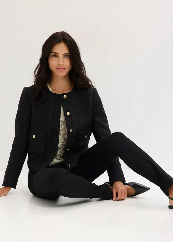 Blusjacka i mjuk bouclé, bonprix