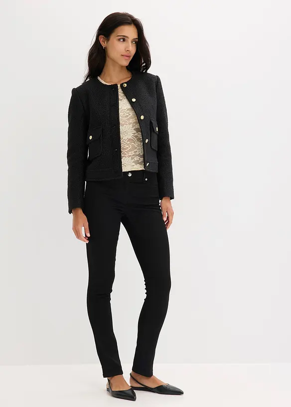 Blusjacka i mjuk bouclé, bonprix