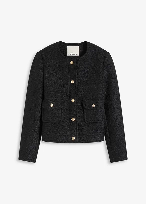 Blusjacka i mjuk bouclé, bonprix