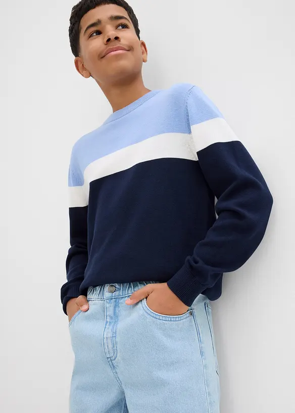 Loose Fit Jeans med bekväm midja för barn, Straight, bonprix