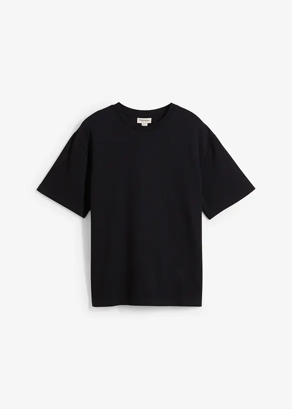 T-shirt av heavy jersey med struktur, Loose Fit, bonprix