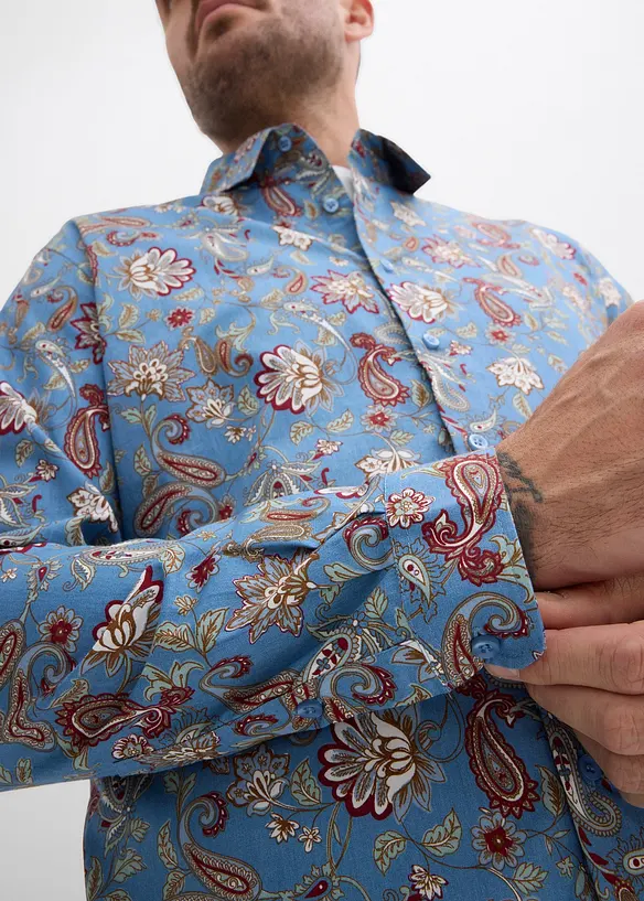 Business-skjorta i ren bomull, Slim Fit, bonprix