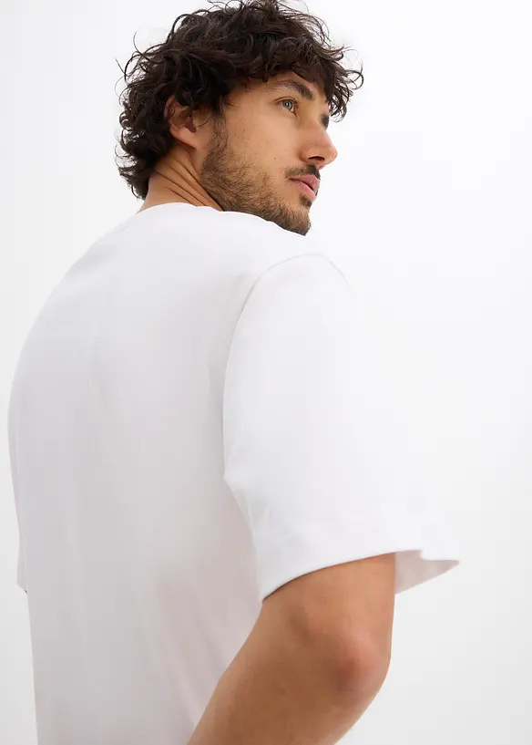 T-shirt med 3D-tryck i ren ekologisk bomull, Loose Fit, bonprix