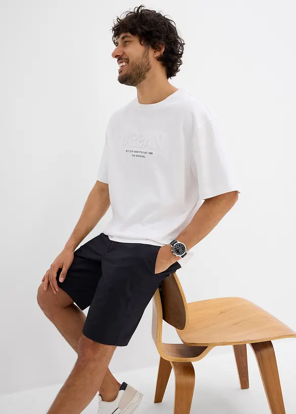 T-shirt med 3D-tryck i ren ekologisk bomull, Loose Fit, bonprix