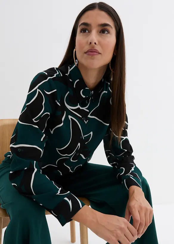 Mönstrad blus, bonprix