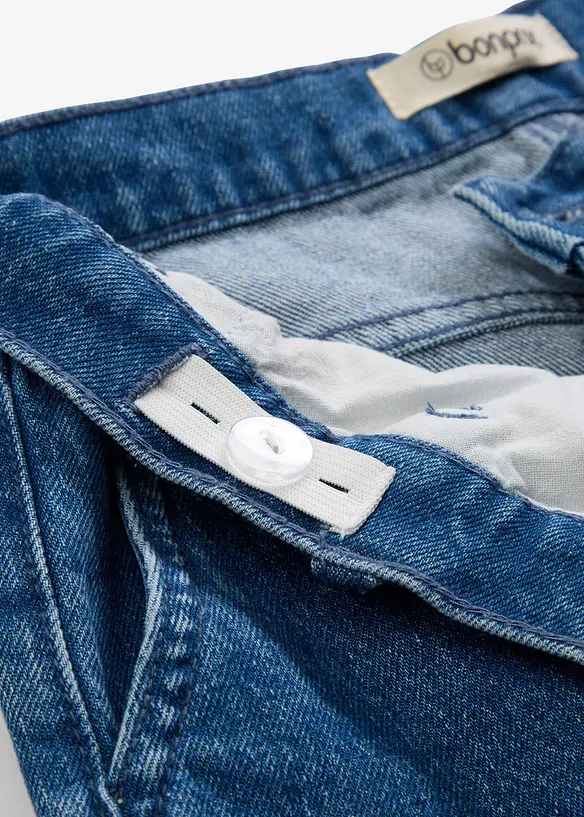 Loose Fit Cargo Jeans med justerbar midja, Straight, bonprix
