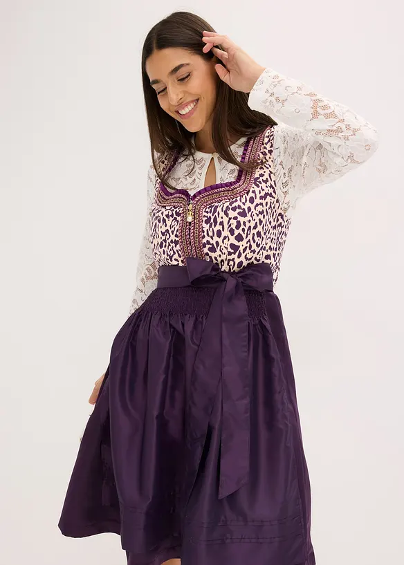 Dirndl med broderat förkläde (2 delar), bonprix