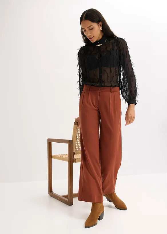 Blus med fransdetaljer, bonprix