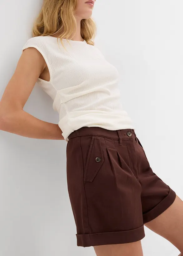 Twillshorts med hög midja, bonprix