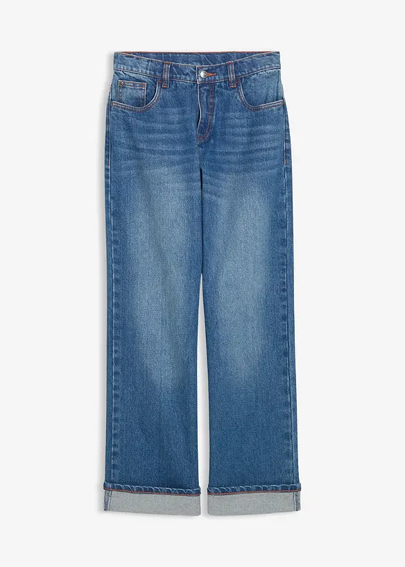 Wide Leg Jeans Low Waist för barn, bonprix