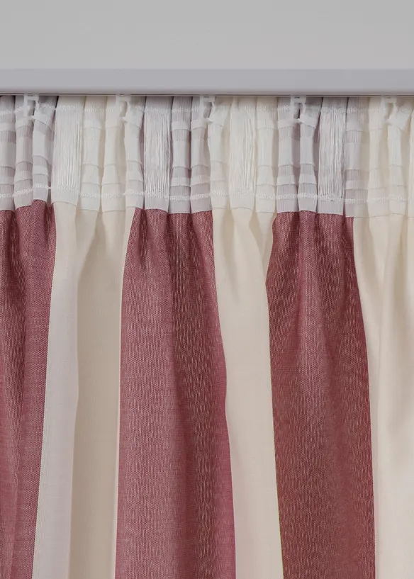 Gardinlängd med ränder och återvunnen polyester (1-pack), bonprix