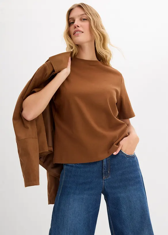 T-shirt av tjock ekologisk bomull, bonprix