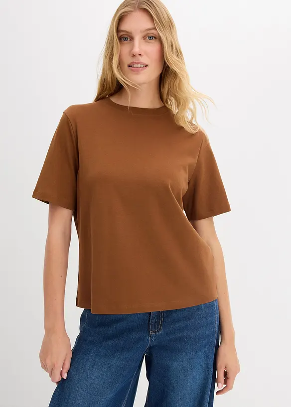 T-shirt av tjock ekologisk bomull, bonprix