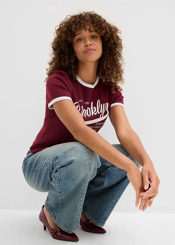 T-shirt i ren ekologisk bomull, bonprix