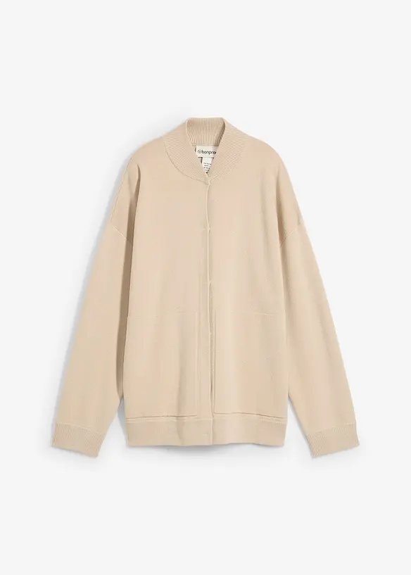 Oversizecardigan med merinoull, bonprix