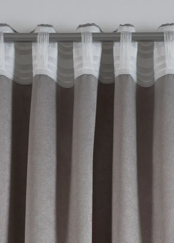 Mörkläggande gardinlängd i jacquard (1-pack), bonprix