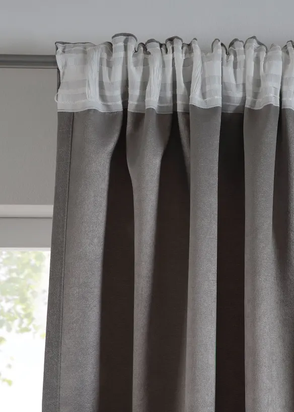 Mörkläggande gardinlängd i jacquard (1-pack), bonprix