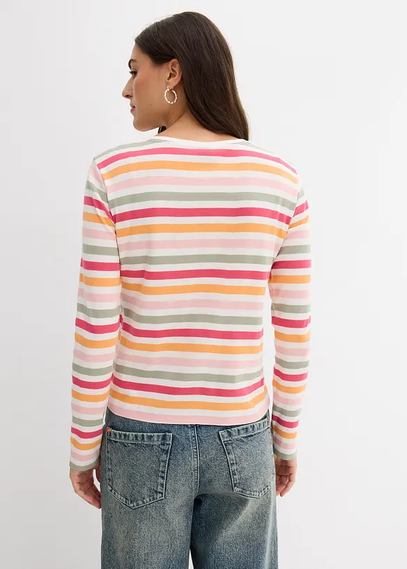 Långärmad topp av ren bomull, bonprix