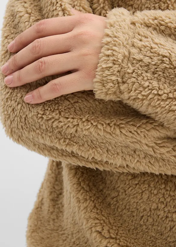 Fleecetröja i teddymaterial, bonprix