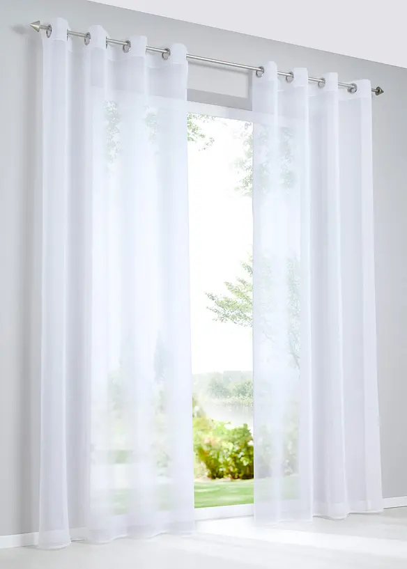 Gardin med lätt batiststruktur (1-pack), bonprix
