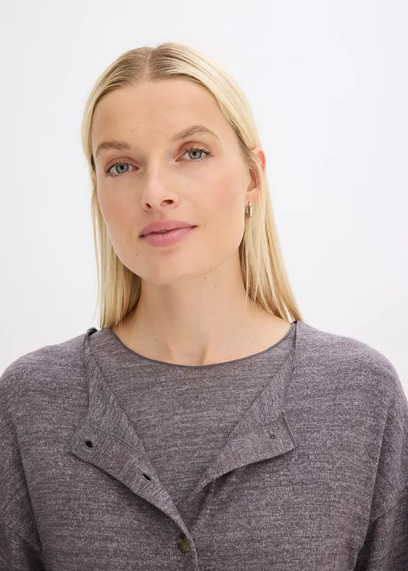 Ribbstickad cardigan, bonprix