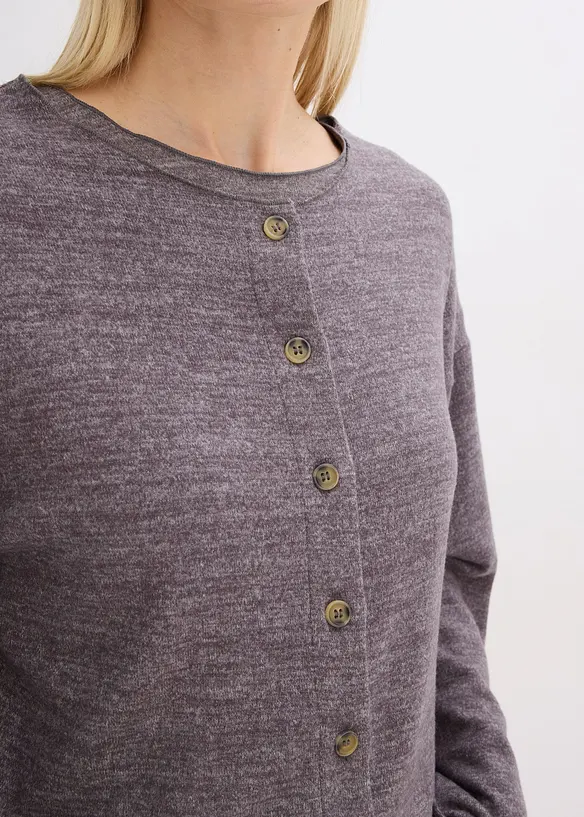 Ribbstickad cardigan, bonprix