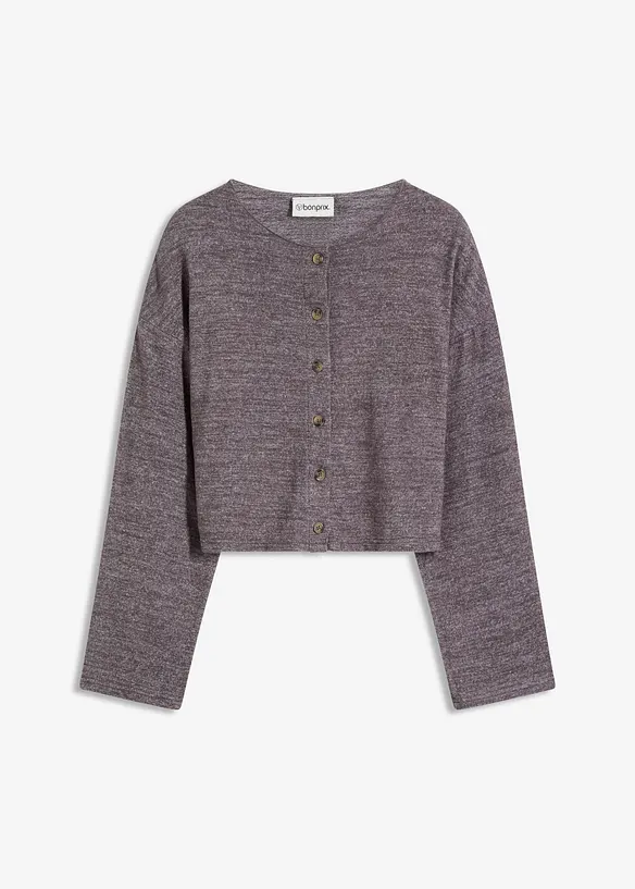 Ribbstickad cardigan, bonprix