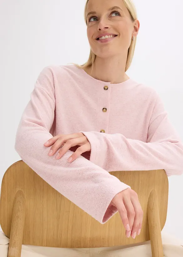 Ribbstickad cardigan, bonprix