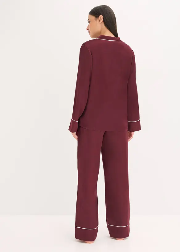 Vävd satinpyjamas, bonprix