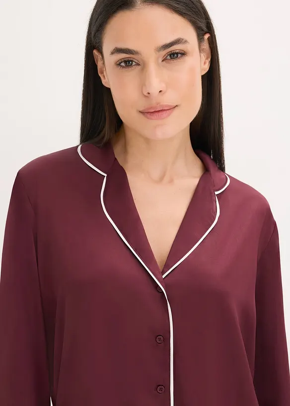 Vävd satinpyjamas, bonprix