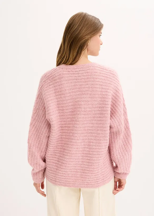Cardigan i skön materialmix, bonprix