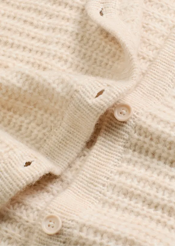 Cardigan i skön materialmix, bonprix