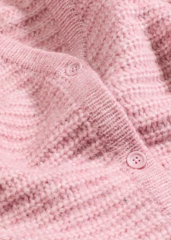 Cardigan i skön materialmix, bonprix
