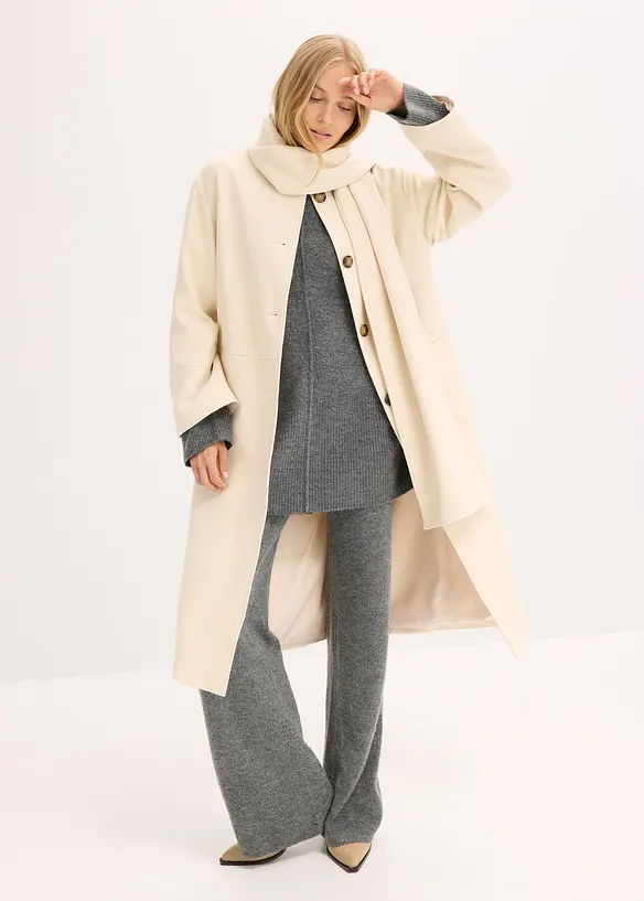 Oversizekappa i mjuk materialmix, bonprix