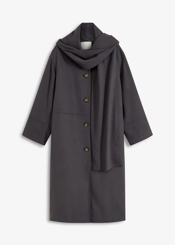 Oversizekappa i mjuk materialmix, bonprix