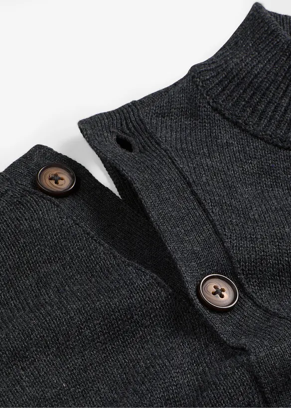Tröja med knappslå, bonprix