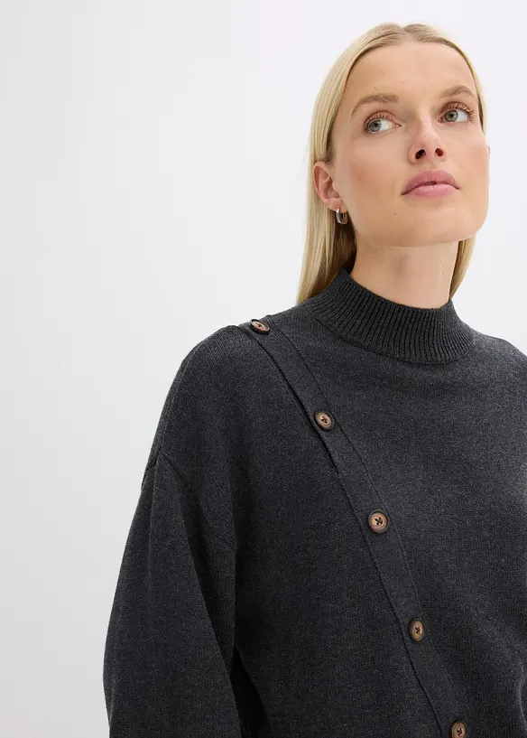 Tröja med knappslå, bonprix