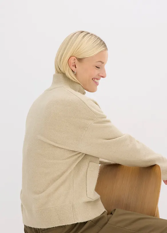Cardigan med dragkedja, bonprix