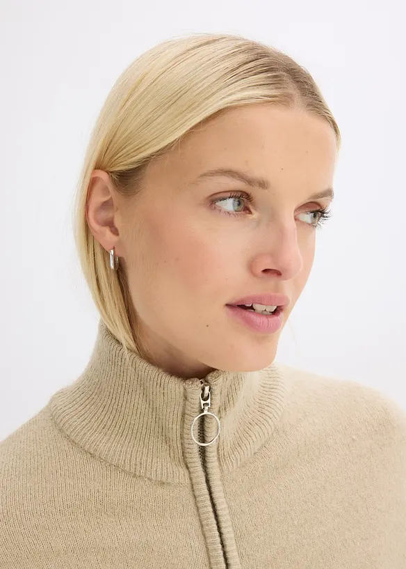 Cardigan med dragkedja, bonprix