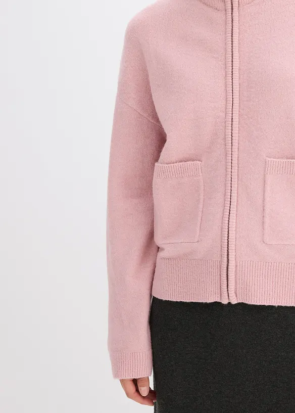 Cardigan med dragkedja, bonprix