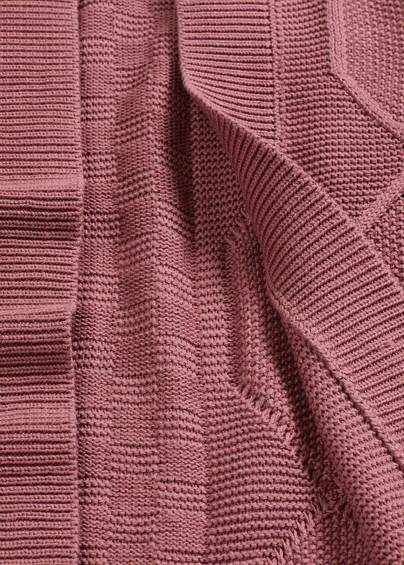 Cardigan med flätmönster, bonprix