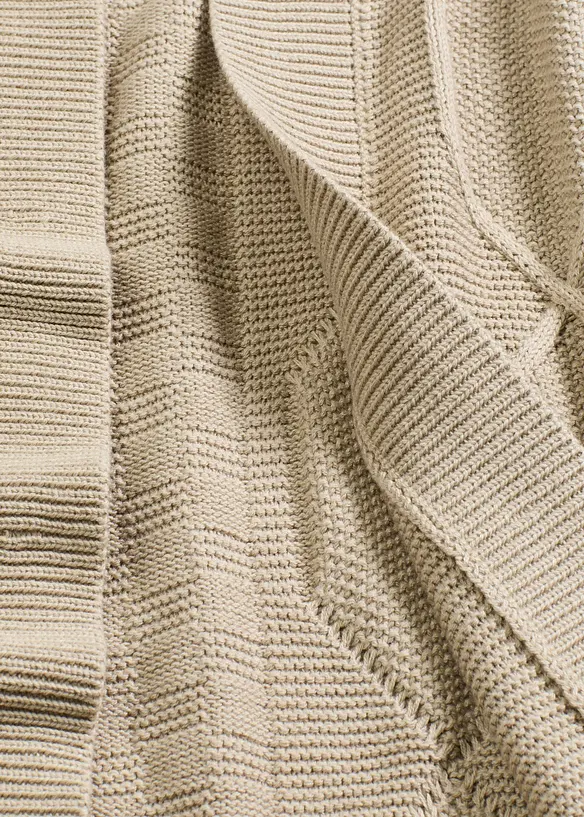 Cardigan med flätmönster, bonprix