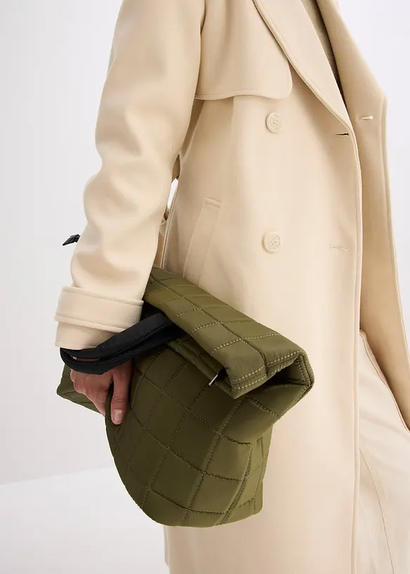Trenchcoat med yllelook, bonprix