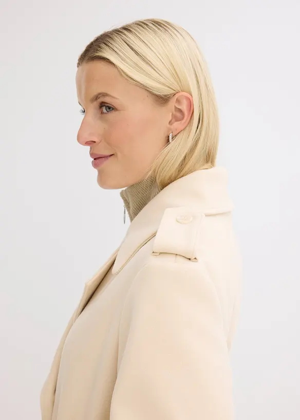 Trenchcoat med yllelook, bonprix