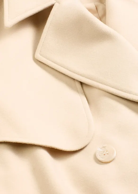 Trenchcoat med yllelook, bonprix
