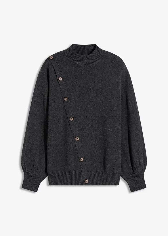 Tröja med knappslå, bonprix